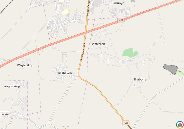 Map location of Westonaria